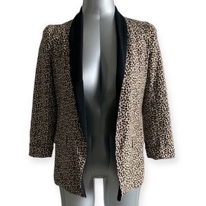 Bar III Missoula Open Front Black Combo Capsule Blazer Made in USA Size XS